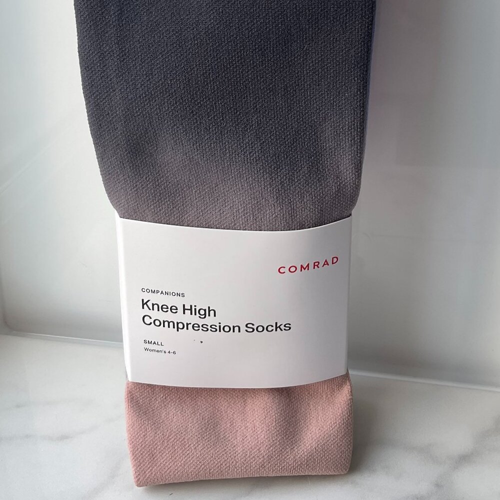 Comrad | Nylon Knee-High Compression Socks (2 Pack) | Small